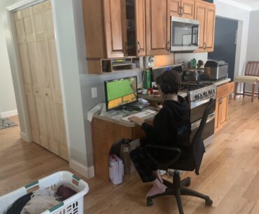 My brother playing Minecraft on a 2014 Mac mini in the kitchen. I think I’m gonna get him a real pc for his birthday.