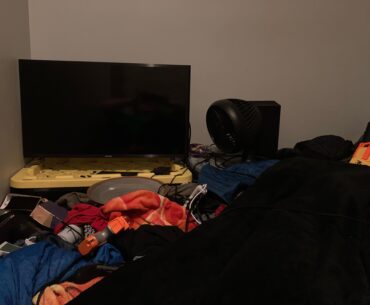 My bedroom setup for my Xbox bc my dad kept jogging my Xbox as a dvd player