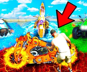 Franklin Collecting Rare ELEMENTAL BIKES in GTA 5 | SHINCHAN and CHOP