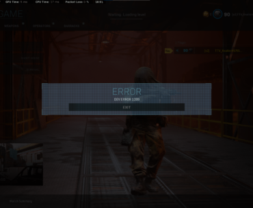 Crashed on round 40 on shoothouse, anyone know what dev error 1099 is?