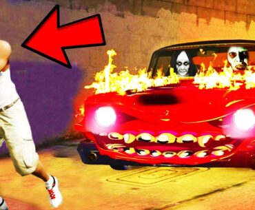 Franklin Trapped The Spirit of Cursed Car in GTA 5 | SHINCHAN and CHOP