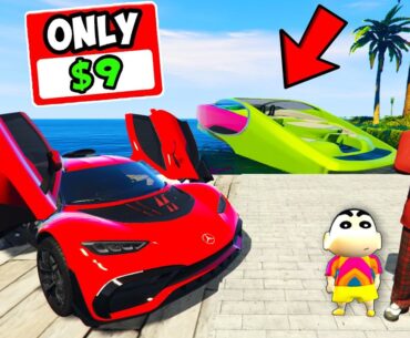 Franklin Buying EVERYTHING For $9 in GTA 5 | SHINCHAN and CHOP