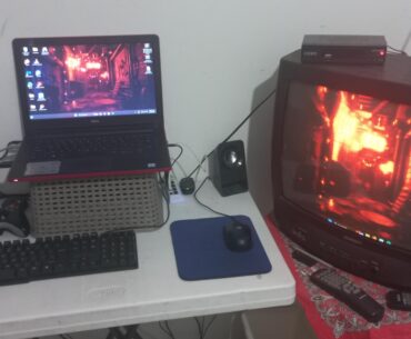 Double monitor setup with e-waste, now with newer OS, keyboard, mouse and TV