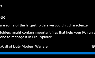 why do i have a 200 gb modern warfare folder despite not having any COD games installed?