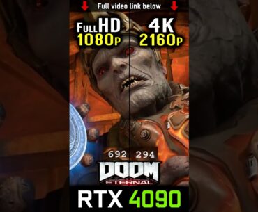 DOOM Eternal - 1080p vs 2160p 4K - RTX 4090
