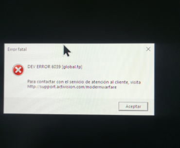 Error dev 6039 anyone had successfully repair this error on pc?