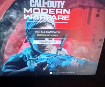 Modern warfare 2019 campaign. Unable to play through disc even after installing 1.67 version it shows "missing data pack". When I try to install by press R3(manage installs) it shows pic2👇