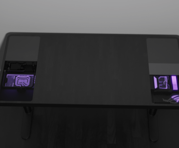 Desk pc concept i made with off-the-shelf components (55mm thin)