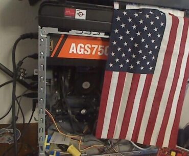 My patriotic metal brick (No GPU, combined parts value of ~200 dollars, self built)