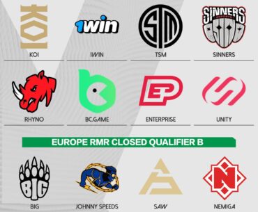 Shanghai Major European RMR Closed Qualifier groups