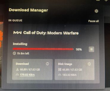 PC download speed drops right before it’s finished ??