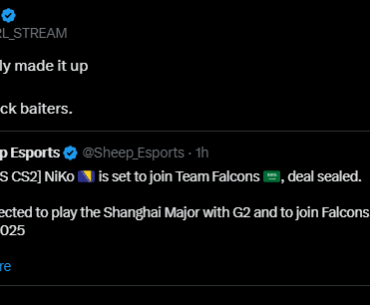 KRL says the details in the Sheep esports article about Niko to Falcons was made up