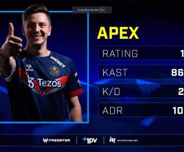 Apex's rating after VIT vs SAW IEM Cologne Semi Finals