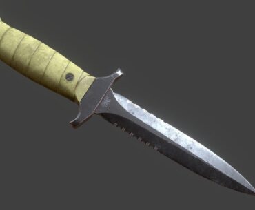 What’s the reasoning behind the CT knife cross guard? Why have one end down and the other up?