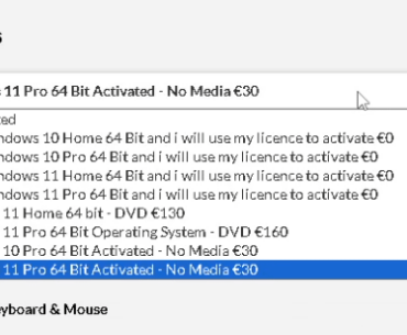 Building a PC online and am confused over the options for buying a Windows Operating system, does 'No Media' mean I don't need CD/DVD drive and that the OS will be on the SSD drive?