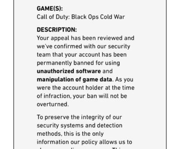 My account was hacked when Cold War came out and they won’t over turn my ban