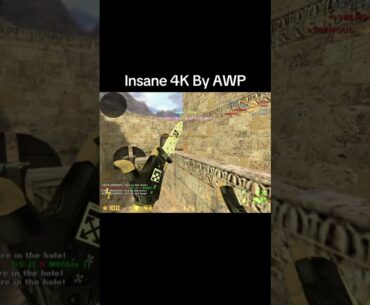 Insane 4K By Awp in Public | CS 1.6 | v3NEMOUS #v3nemous #counterstrike #shorts