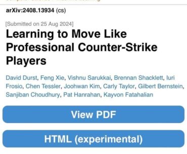 Learning to Move Like Professional Counter-Strike Players [Research/Study]