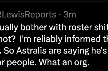 To throw more fire into the Astralis controversy of them claiming br0 to be "unfit to play", according to Richard Lewis, he has been trialing with ENCE at present despite the claims of Astralis saying he was ill.