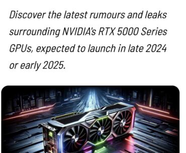 Nvidia 50 series GPU may be smaller in size.