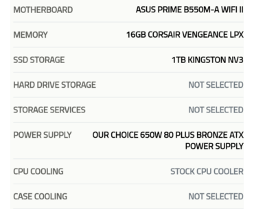 Is someone able to suggest any improvements or critiques of this build (without suggesting I build it myself) please?