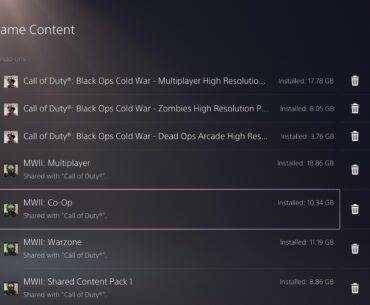 Why are MW2 and MW3 dlcs appearing on black ops Cold War install?