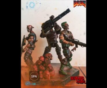 ZOMBIE SOLDIERS  DOOM  #shorts  #customfigures  #videogames  #halloween  #shootergames #doom