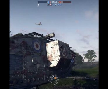 Battlefield 1 | Trying to snipe that Bomber with my Mark V Tank, I took down the rear gunner