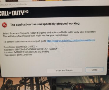 Error still popping up even after reinstalling game