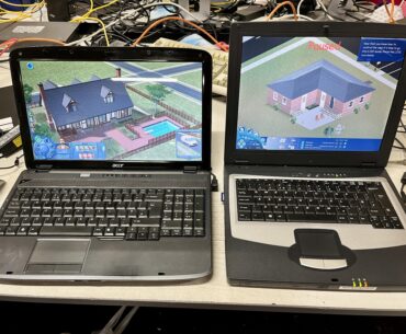 Sims 1 and 2 on period correct laptops