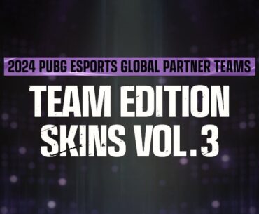 2024 PUBG Global Partner Teams: Team Edition Skins Vol. 3