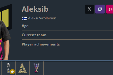 Aleksib triples his trophy count from 2 to 6 trophies since joining Navi