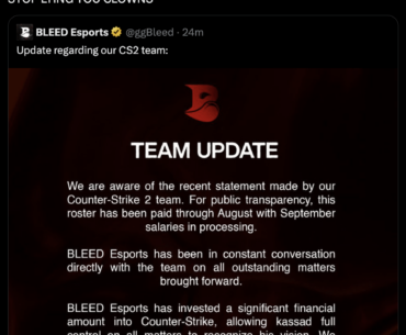 BLEED responds to payment issues regarding their CS roster. Kassad hits back, calling them liars by exposing supposed missing payments to all they owe.